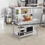Dobbelt overskridelse af rustfrit stål overshelf 2-lag 12 "x48"