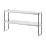 Dobbelt overskridelse af rustfrit stål overshelf 2-lag 12 "x48"