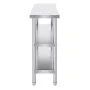 Stainless Steel Food Prep Table Commercial Kitchen Work Table 35.6x121.9 cm
