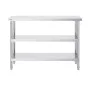 Stainless Steel Food Prep Table Commercial Kitchen Work Table 35.6x121.9 cm
