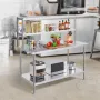 Dobbelt overskridelse af rustfrit stål overshelf 2-lag 12 "x60"
