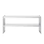 Double Overshelf, Double Tier Stainless Steel Overshelf, 12 x 60 Inch Double Deck Overshelf, Height Adjustable Overshelf Prep Wo