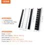 85 "X 54" Ekstra bred aluminium Foldbar rampe 1500 kg kapacitet
