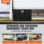 Underbody Truck Box, 48" x 24" x 24" Pickup Storage Box, Heavy Duty Aluminum Diamond Plate Tool Box with Lock and Keys, Waterpro