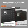 Underbody Truck Box, 48" x 24" x 24" Pickup Storage Box, Heavy Duty Aluminum Diamond Plate Tool Box with Lock and Keys, Waterpro