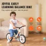Toddler Balance Bike, 12" Lightweight Aluminum Alloy Kids Bike with Adjustable Seat & Handlebar, EVA Foam Tires, No Pedal Kids B