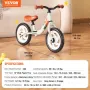 Toddler Balance Bike, 12" Lightweight Aluminum Alloy Kids Bike with Adjustable Seat & Handlebar, EVA Foam Tires, No Pedal Kids B