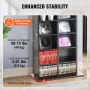 Media Storage Cabinet, 8-layer DVD Shelf Holds up to 464 CDs, Adjustable CD Shelves 16 Compartments, Protects & Organizes Music,