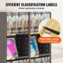 Media Storage Cabinet, 8-layer DVD Shelf Holds up to 464 CDs, Adjustable CD Shelves 16 Compartments, Protects & Organizes Music,