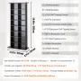 Media Storage Cabinet, 8-layer DVD Shelf Holds up to 464 CDs, Adjustable CD Shelves 16 Compartments, Protects & Organizes Music,