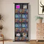 Media Storage Cabinet, 8-layer DVD Shelf Holds up to 464 CDs, Adjustable CD Shelves 16 Compartments, Protects & Organizes Music,