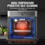 Single Wall Oven, 24" Electric Built-in Wall Oven with 16 Cooking Functions, 2.68 Cu.Ft Electric Wall Ovens, Rapid heating to 20