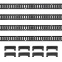 E Track Tie Down Rail Kit, 2' Steel Rails, 4 Pack, Secure Cargo & Heavy Loads Up to 2000 lbs, Heavy Duty Etrack Rails with