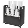 Blueprint Storage Rack, 50 Slots Mobile Blueprint Storage Cabinet, Wooden Roll File Organizer Cart for Construction Plan Map Pos