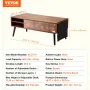 Lift Top Coffee Table, 39.4 in Rectangle Coffee Table with Extra Storage Pockets, Pop Up Coffee Table for Living Room, Brown
