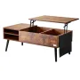 Lift Top Coffee Table, 39.4 in Rectangle Coffee Table with Extra Storage Pockets, Pop Up Coffee Table for Living Room, Brown