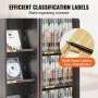 Media Storage Cabinet, DVD Cabinet with Doors and Shelves, CD Storage Holds up to 576 CDs, Adjustable DVD Shelf, Protects & Orga