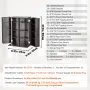 Media Storage Cabinet, DVD Cabinet with Doors and Shelves, CD Storage Holds up to 576 CDs, Adjustable DVD Shelf, Protects & Orga