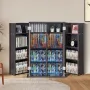Medieopbevaringsskab 4 lag Justerbare DVD -hylder 576 CDS