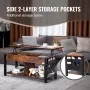 Løft top sofabord 41.7 "rektangel sofabord til stue brun