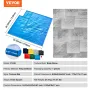 Concrete Stamps Mat, 24 x 24 in, 7 pcsConcrete Texturing Skin Polyurethane Stamp Stone Tile Texture Mat, Slate floor Imprint Sea