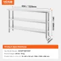 Stainless Steel Food Prep Table Commercial Kitchen Work Table 35.6x152.4 cm