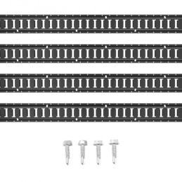 E spor bind jernbanesæt, 5 'stålskinner, 4 pakke, sikker last og tunge belastninger op til 2000 lbs, tunge etrackskinner med