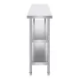 Stainless Steel Food Prep Table Commercial Kitchen Work Table 35.6x152.4 cm