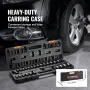 Impact Sockets Set 29pcs 6-punkts 3/8in drev Bit Ratchet Tool