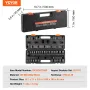 3/8" Drive Impact Socket Set, 29 Piece Shallow Socket Set SAE 3/8"-1" and Metric 8-22mm, 6 Point CR-MO Alloy Steel for Auto Repa