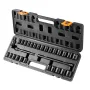 3/8" Drive Impact Socket Set, 29 Piece Shallow Socket Set SAE 3/8"-1" and Metric 8-22mm, 6 Point CR-MO Alloy Steel for Auto Repa