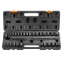 3/8" Drive Impact Socket Set, 29 Piece Shallow Socket Set SAE 3/8"-1" and Metric 8-22mm, 6 Point CR-MO Alloy Steel for Auto Repa