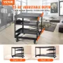 9U 4 Post Open Frame Server Rack Network kabinet 23 ''-40 ''