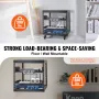 9U 4 Post Open Frame Server Rack Network kabinet 23 ''-40 ''