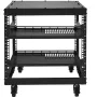 9U 4 Post Open Frame Server Rack Network Enclosure 58.4-101.6 cm Adjustable Depth