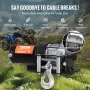 Elektrisk vinsch ATV UTV 4000 lb stålkabel IP55 Vandtæt