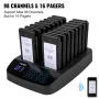 Restaurant Pager 16 Coasters personsøgningssystem Max 98