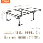 Truck Rack Pick Up Ladder Rack 1000 kg kapacitet 43.3 "-63"