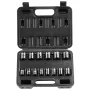 3/8" Drive Impact Socket Set, 14 Piece Shallow Socket Set Metric 7-20mm, 6 Point Cr-Mo Alloy Steel for Auto Repair, Easy-to-Read