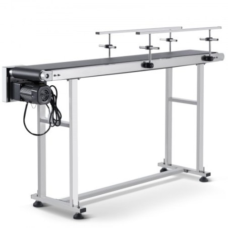 Belt Conveyor, 59 x 7.8 inch Conveyor Table, Heavy Duty Stainless Steel Motorized Belt Conveyor for Inkjet Coding Applications