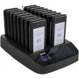 Restaurant Pager 16 Coasters Paging System Max 98 Nursery Pager Wireless Paging Queuing Calling System Touch Screen with Vibrati