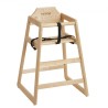 Wooden High Chair for Babies & Toddlers, Double Solid Wood Feeding Chair, Eat & Grow Portable High Chair, Easy to Clean Baby