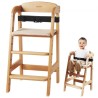 Wooden High Chair for Babies & Toddlers, Convertible Adjustable Feeding Chair, Eat & Grow High Chair with Seat Cushion,