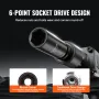 Impact Sockets Set 15 pcs 6-punkts 3/8in drev Bit Ratchet Tool