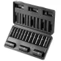 Impact Sockets Set 15 pcs 6-punkts 3/8in drev Bit Ratchet Tool