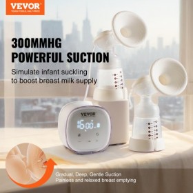 Breast Pump Double Electric Breast Pumps 4 Mode & 16 Level 300mmHg Suction