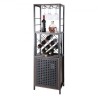 18 Inch Industrial Bar Cabinet, Wine Table for Liquor and Glasses, Sideboard Buffet Cabinet with Glass Holder & Wine Rack,