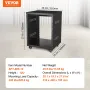 12U AV Rack Stand 226.8 kg Capacity Network Stereo Recording Studio Rack 510x460x700mm