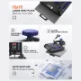 8 in 1 Heat Press Machine 38x38 cm 850.5 g Tumbler Press T-Shirts Black+Blue