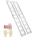 Aluminum Ramps, 1250lbs, Straight Ramp with Treads and Load Straps, Portable Loading Ramp for Motorcycles, ATVs, Trucks, Lawn